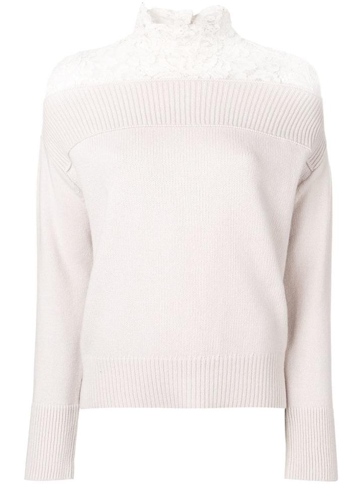 Dorothee Schumacher Lace Panel Sweater - Pink