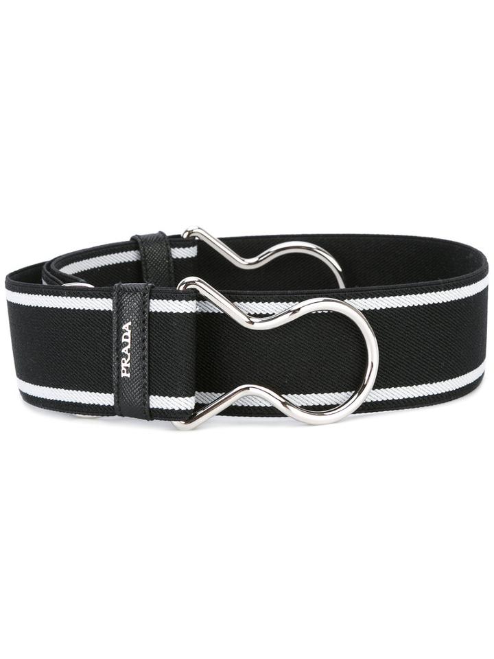 Prada - Contrast Belt - Women - Cotton - 75, Women's, Blue, Cotton
