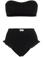 Hunza G Osiris Bandeau High Waisted Frill Bikini - Black