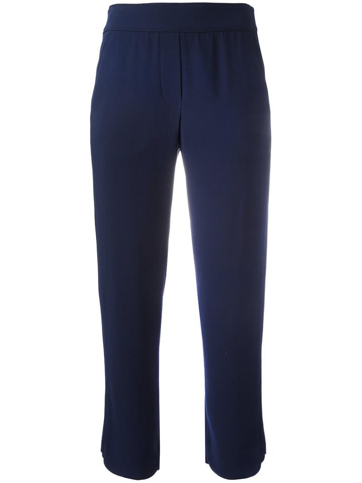 Steffen Schraut Cropped Trousers, Size: 38, Blue, Polyester