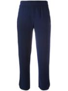 Steffen Schraut Cropped Trousers, Size: 38, Blue, Polyester
