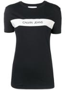 Calvin Klein Jeans Vinyl Logo Stripe T-shirt - Black