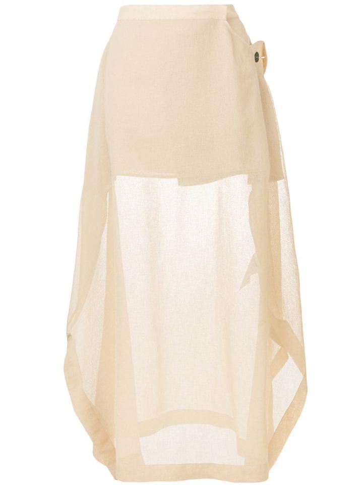 Jil Sander Draped Skirt - Neutrals