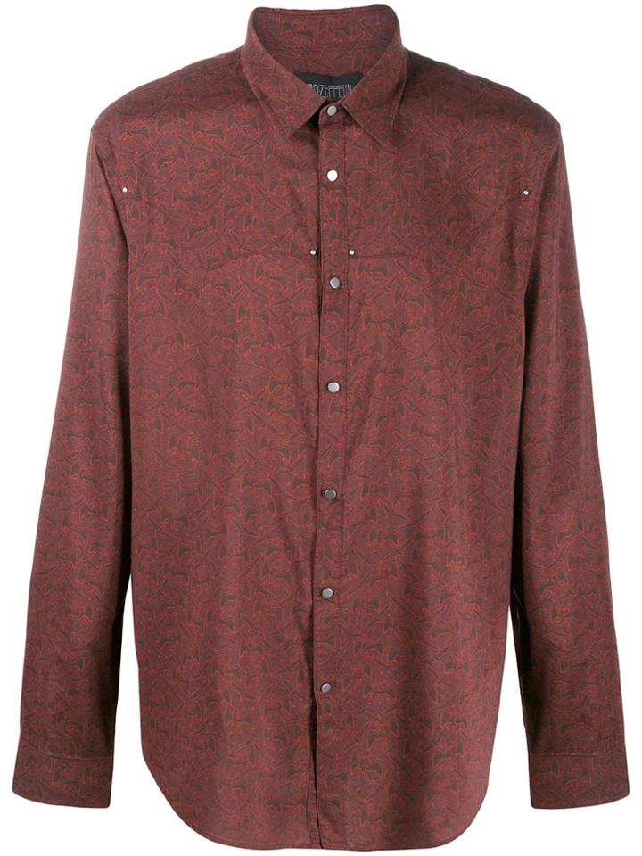John Varvatos Graphic Print Long-sleeve Shirt - Red