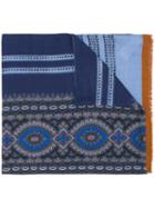Etro - Printed Pattern Scarf - Men - Silk/cashmere - One Size, Blue, Silk/cashmere