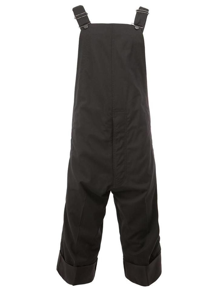 Christopher Nemeth Cropped Overalls, Men's, Size: Large, Black, Cupro/wool