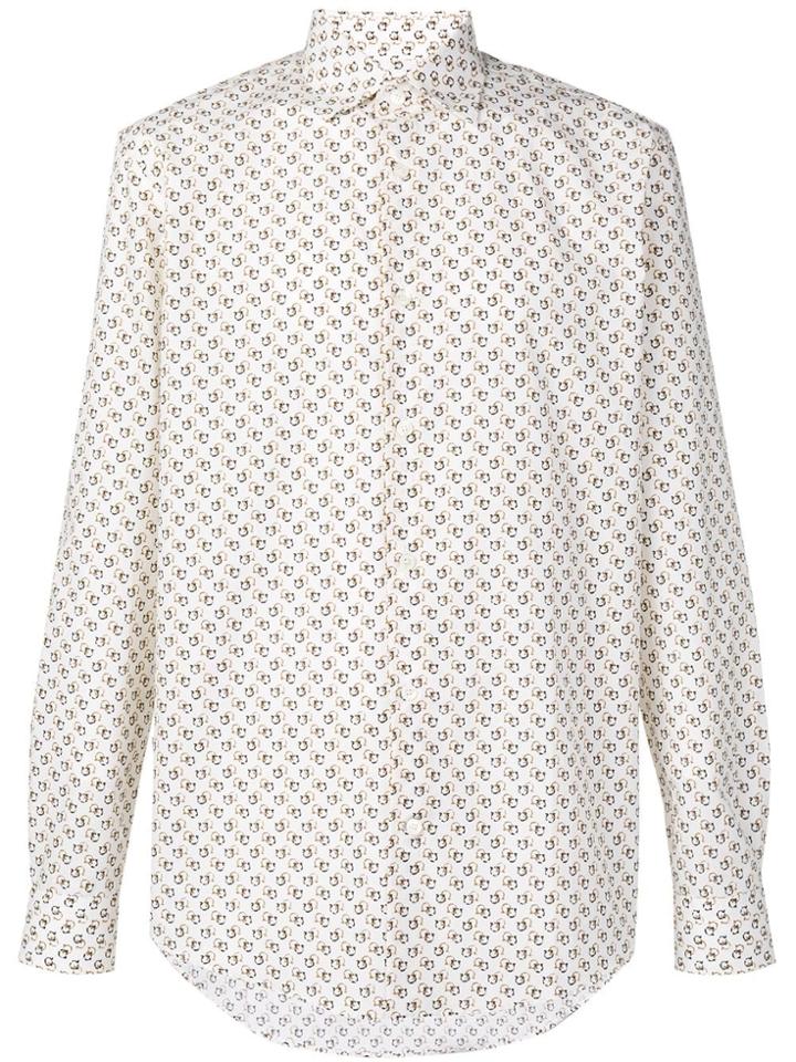 Salvatore Ferragamo Printed Shirt - 001 Parchment