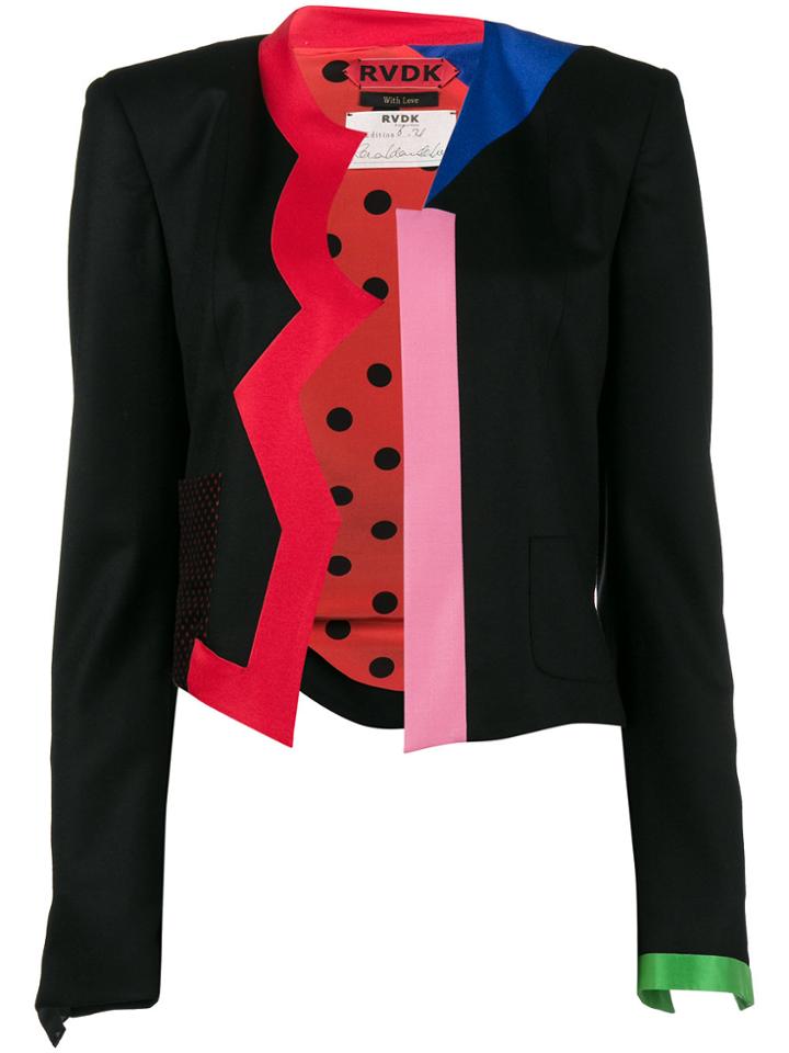 Ronald Van Der Kemp Memphis Colour Block Jacket - Black