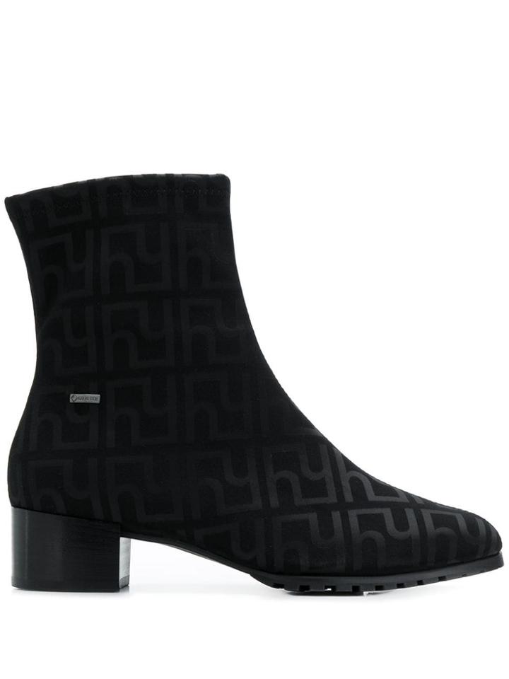 Hogl Dryflex Logo Print Boots - Black