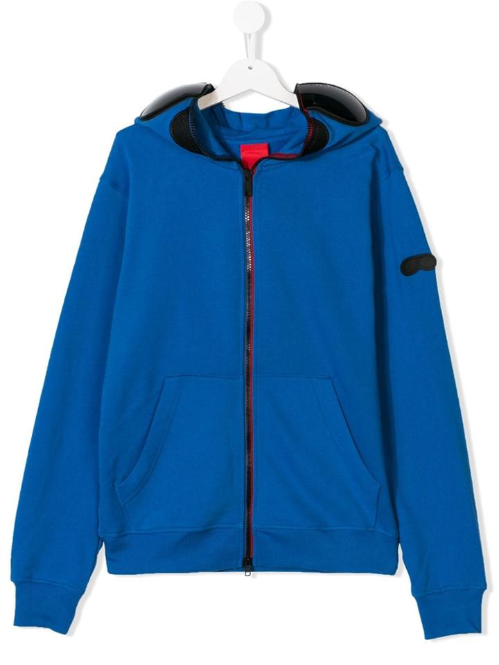 Ai Riders On The Storm Kids Teen Structured Zipped Hoodie - Blue