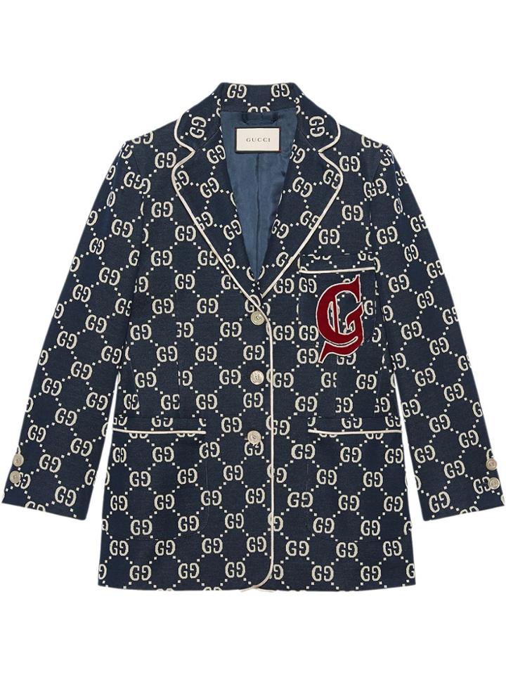 Gucci Gg Jersey Jacket - Blue