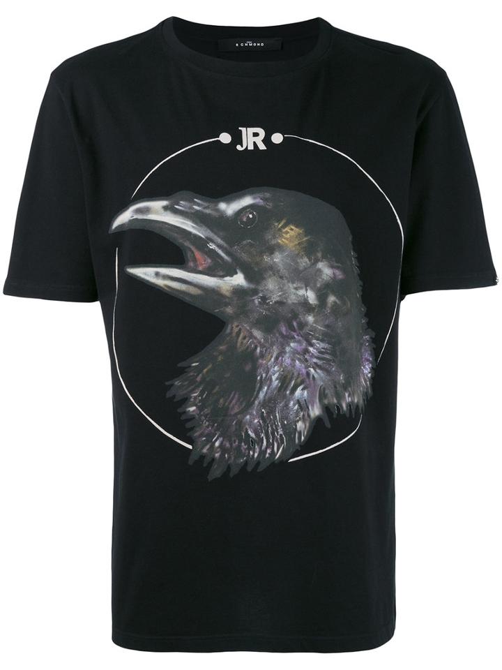 John Richmond - Raven Print T-shirt - Men - Cotton - Xl, Black, Cotton