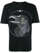 John Richmond - Raven Print T-shirt - Men - Cotton - Xl, Black, Cotton
