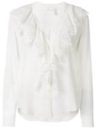 Chloé Ruffled Lace Top - White