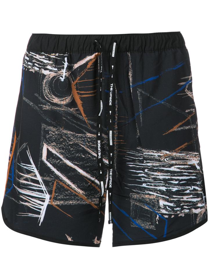 The Upside 5 Printed Shorts - Black