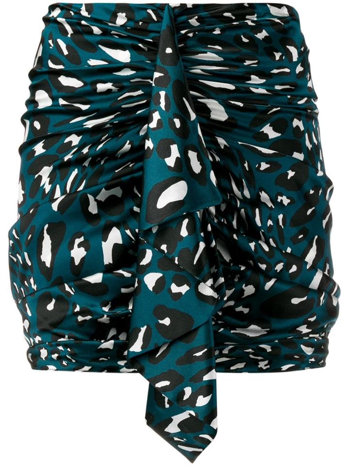 Alexandre Vauthier Draped Detail Mini Skirt - Blue