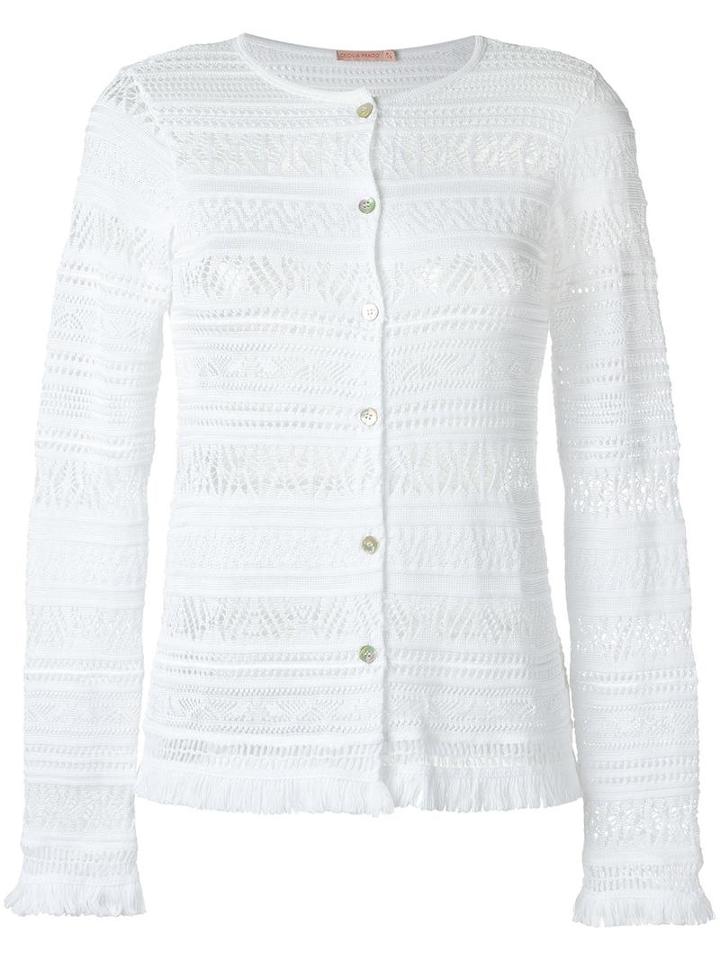 Cecilia Prado Knit Cardigan, Women's, Size: G, White, Cotton/acrylic
