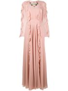 Liu Jo Ruffle Detail Evening Dress - Neutrals