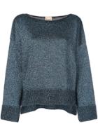 Nude Boxy Fit Jumper - Blue