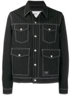 Ami Alexandre Mattiussi Woolen Pinstripe Jacket - Black