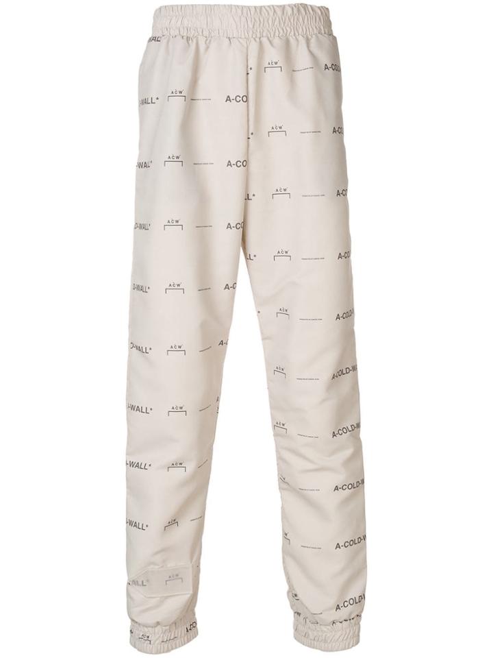 A-cold-wall* Logo Trousers - Neutrals