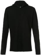 Label Under Construction Distressed Knitted Hoodie - Black