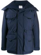 Sandro Paris Polar Hooded Parka Coat - Blue