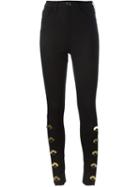 Anthony Vaccarello Buttoned Calf Skinny Trousers