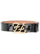 Fendi Ff Karligraphy Belt - Black