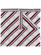 Tommy Hilfiger Long Striped Scarf - White