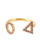 Gisele For Eshvi 'october' Ring, Women's, Size: 7, Metallic