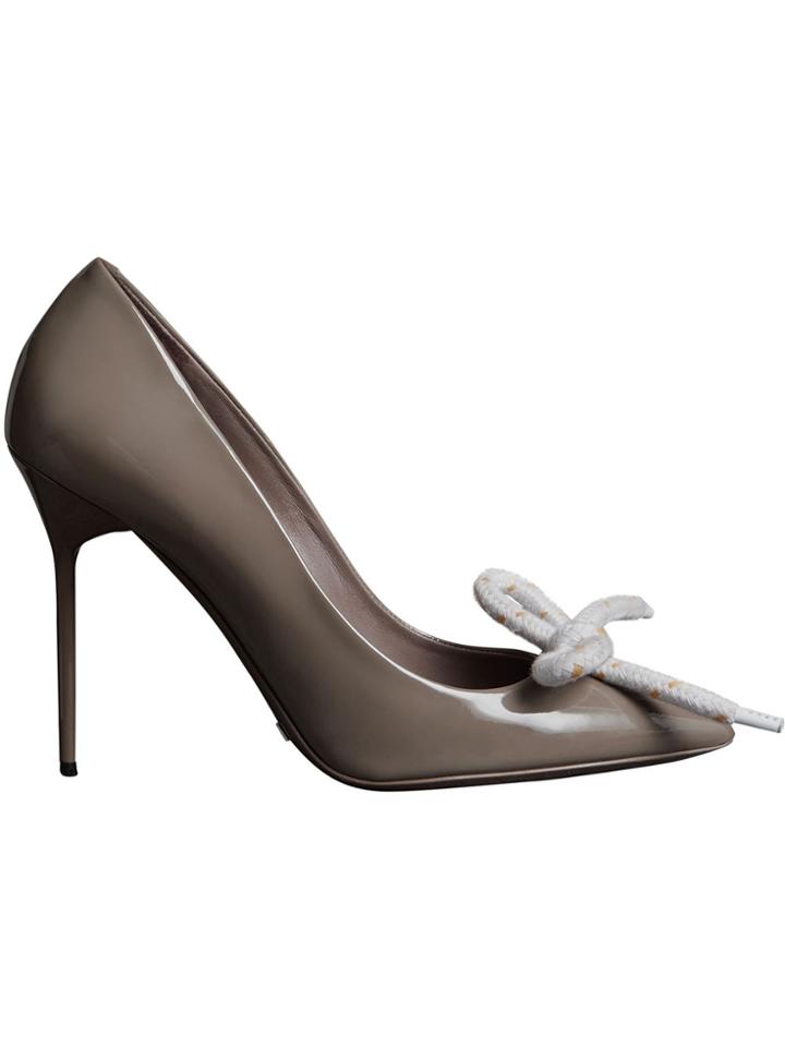 Burberry Rope Detail Patent Leather Pumps - Grey