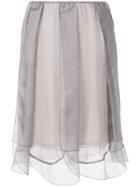 Prada Layered Tulle Slip Skirt - Grey