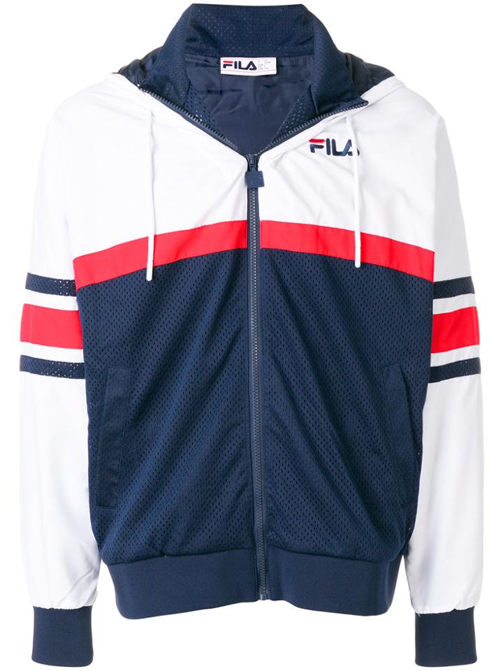 Fila Colour-block Hooded Sweatshirt - Blue