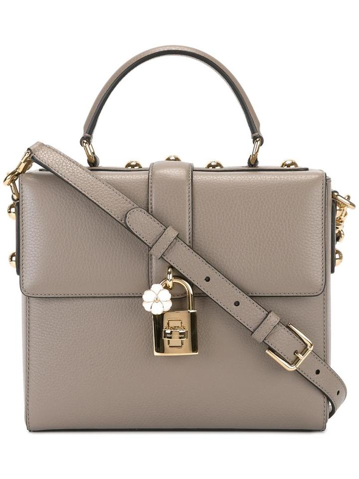 Dolce & Gabbana Medium Dolce Box Tote, Women's, Nude/neutrals, Calf Leather