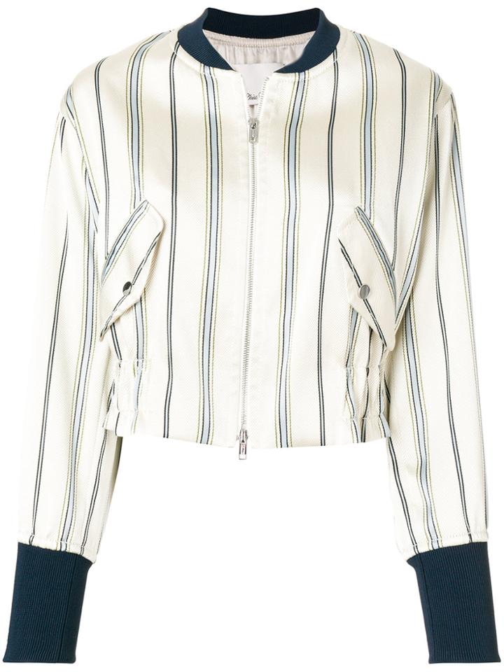 3.1 Phillip Lim Striped Bomber Jacket - Nude & Neutrals