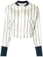 3.1 Phillip Lim Striped Bomber Jacket - Nude & Neutrals