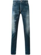 Hl Heddie Lovu Distressed Slim Fit Jeans, Men's, Size: 29, Blue, Cotton/polyurethane