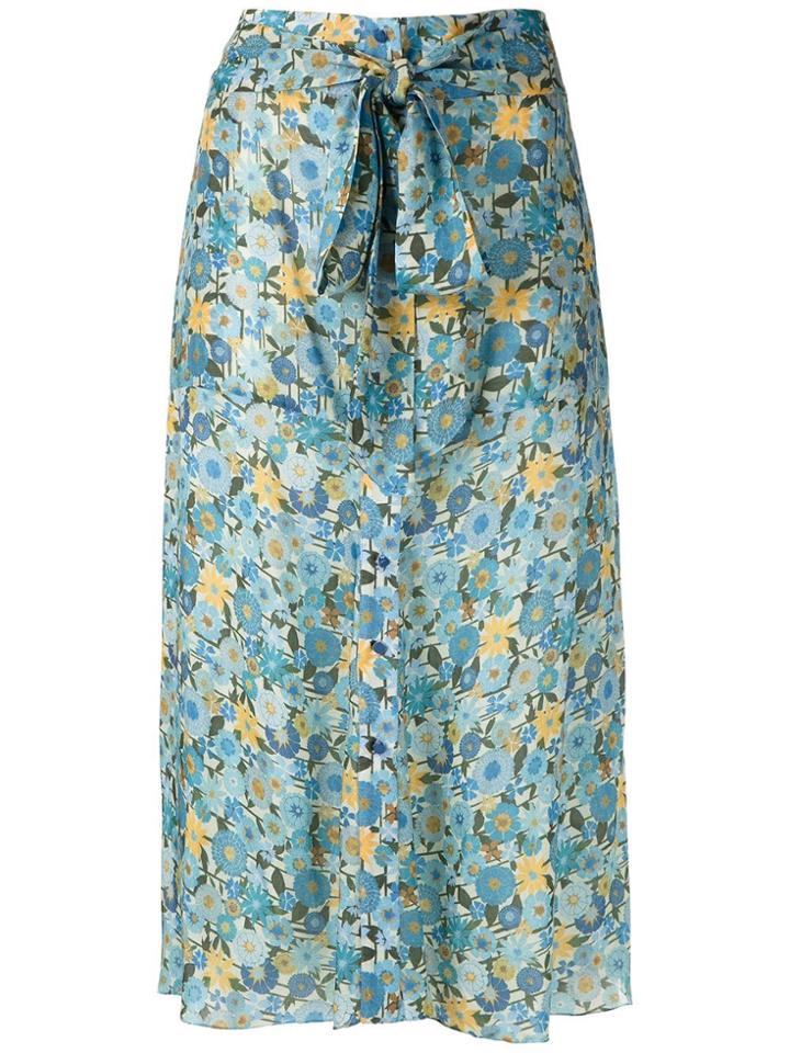 Clube Bossa Fresse Printed Midi Skirt - Blue