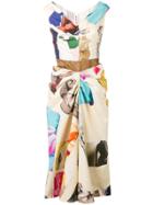 Marni Printed Midi Dress - Neutrals