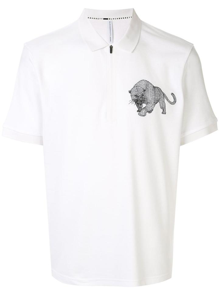 Blackbarrett Graphic Print Polo Shirt - White