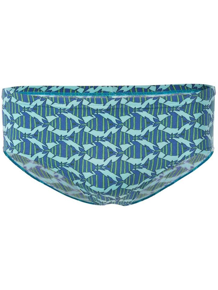 Hermès Pre-owned Fish Print Swiwear - Blue