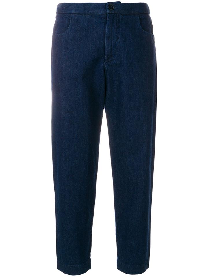 Barena Cropped Tapred Jeans - Blue