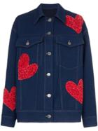House Of Holland X The Woolmark Company Sequin Heart Print Oversized