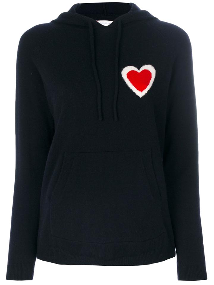 Chinti & Parker Cashmere Heart Burst Hoodie - Blue
