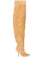 Y / Project Over The Knee Boots - Brown