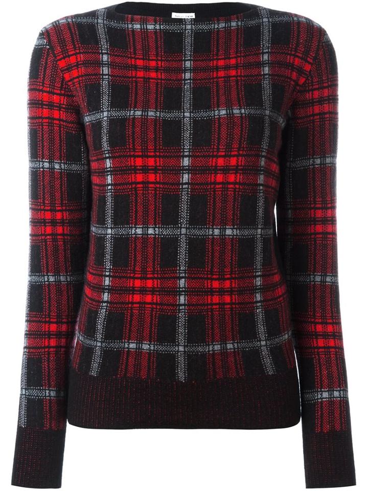 Tomas Maier Tartan Pullover, Women's, Size: 2, Black, Cashmere/wool