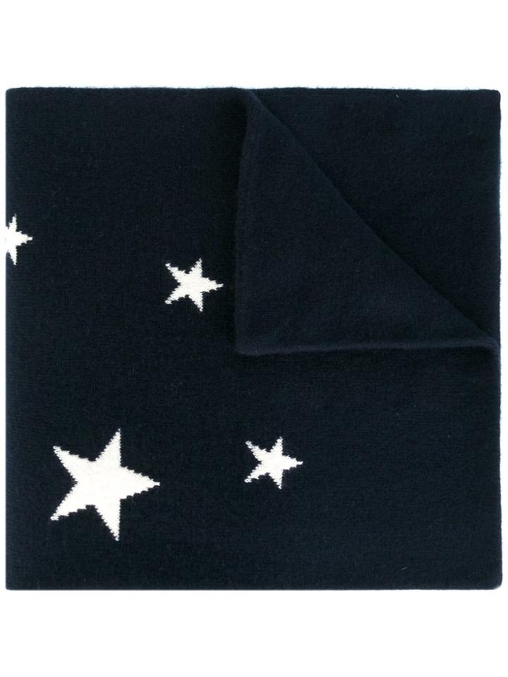 Chinti & Parker Star Intarsia Scarf - Blue