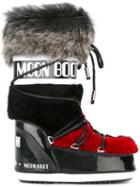 Msgm Msgm X Moon Boot Apres-ski Boots, Black, Sheep Skin/shearling/rubber/nylon