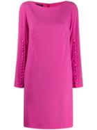 Escada Button Sleeved Dress - Pink